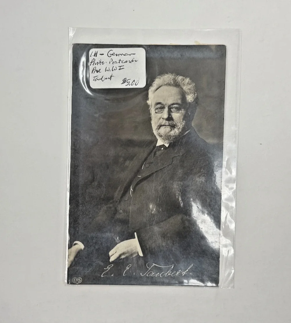 Vintage German Real Photo Postcard Ernst Eduard Taubert Portrait Pre-WWI